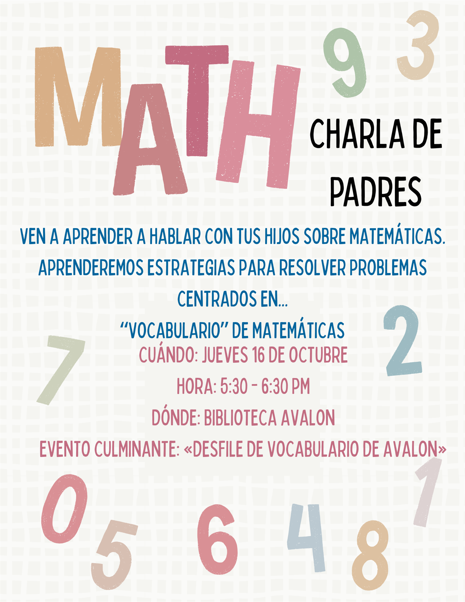 Math Parent Talk Spanish